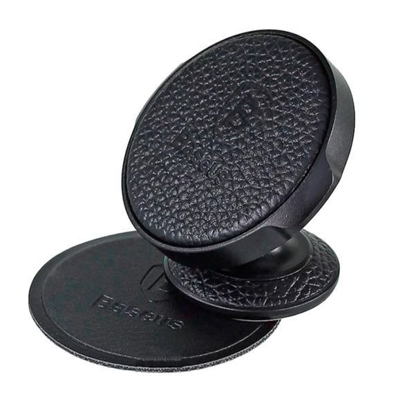 Автотримач для телефона Baseus Small Ears Magnetic Leather Type Black 37306