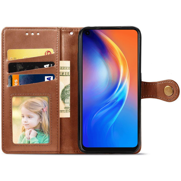 Чохол-книжка ETMA Gelan для Tecno Spark 10 Коричневий 80706