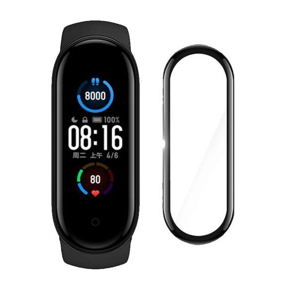 Защитная пленка 3D Full glue для Xiaomi Mi Band 5/6 Black 45969