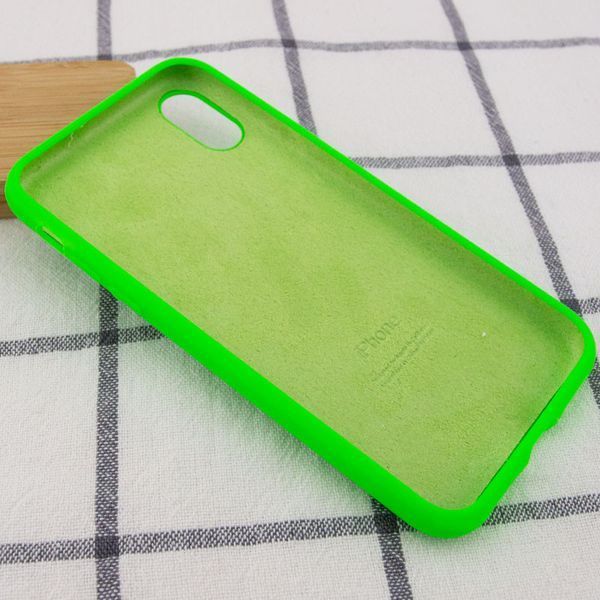 Чехол Silicone Case 360 для Iphone X / XS Зеленый / Neon green 53236