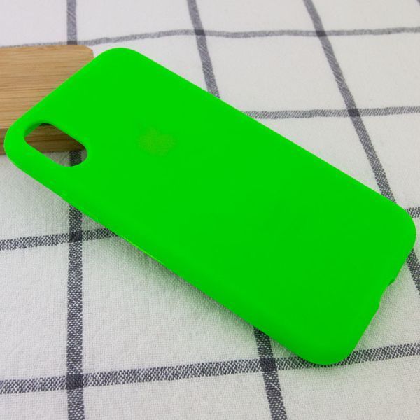 Чехол Silicone Case 360 для Iphone X / XS Зеленый / Neon green 53236