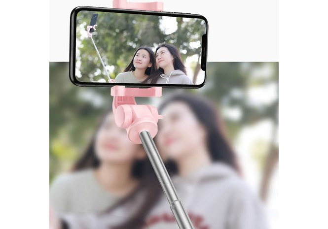 Монопід для селфі Baseus Lovely Bluetooth FolDing Bracket Selfie Stick Pink 56227