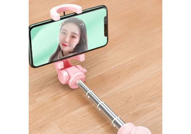 Монопід для селфі Baseus Lovely Bluetooth FolDing Bracket Selfie Stick Pink 56227