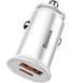 Автомобильное зарядное устройство Baseus Circular Plastic 1 USB / 1 Type-C White 44670 1