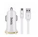 Автомобильное зарядное устройство Hoco Z1 + кабель microUSB 2USB / 2.1A White 37193