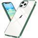 Чохол Glossy edging для Iphone 12 / 12 Pro Прозорий / Темно-зелений 50697