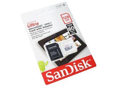 Карта пам'яті SanDisk MicroSD 128GB Class HC-I 10 Black / White 37854
