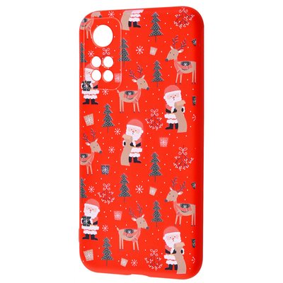 Чохол WAVE New Year для Xiaomi Mi 10T / Mi 10T Pro Santa Claus and Deer / Red 48333