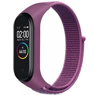 Ремешок Nylon для Xiaomi Mi Band 3/4/5/6 Фиолетовый 45920