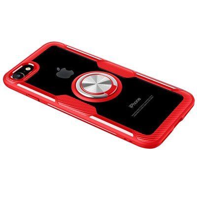 Чохол Din Crystal Magnet Ring для Iphone 7 / 8 / SE 2020 Червоний 44460