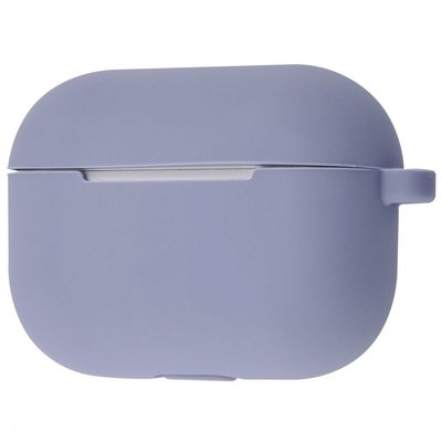 Чехол Silicone Case New с карабином для Apple Airpods Pro Lavender gray 52427