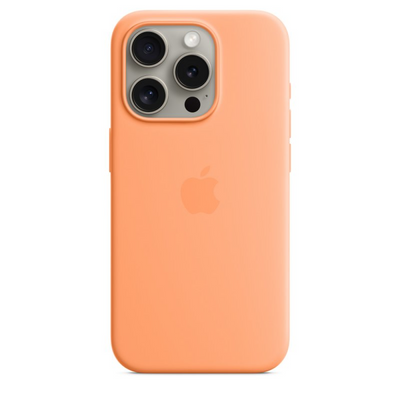 Чохол Silicone case Magsafe для Iphone 15 Pro Orange Sorbet 83254