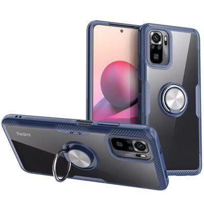Чехол Din Crystal Magnet Ring для Xiaomi Redmi Note 10 / Note 10s / Poco M5s Синий 55199