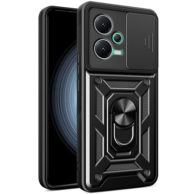 Противоударный чехол Camsh Serg Ring для Xiaomi Poco X5 5G / Note 12 5G Черный 68982