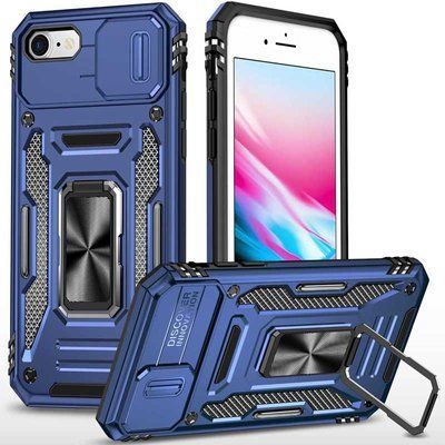 Протиударний чохол Camsh Army Ring для Iphone 7 / 8 / SE 2020 Синій / Navy 84213