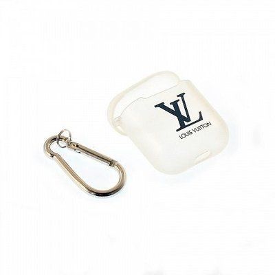 Чехол Matte Protective с карабином для Apple Airpods Louis Vuitton White 32970