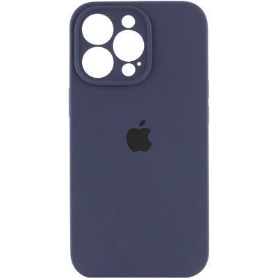 Чехол Silicone Case с защитой камеры для Iphone 15 Pro Темно-синий / Midnight blue 83912