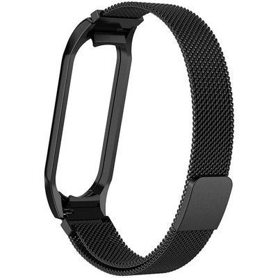 Ремешок Milanese Loop для Xiaomi Mi Band 5/6 Black 60730