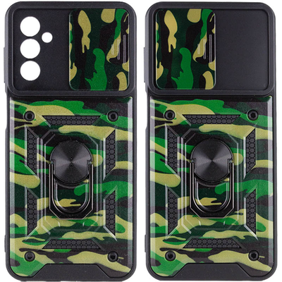 Противоударный чехол Camsh Serg Ring Camo для Samsung Galaxy A04s Зеленый / Army Green 66420