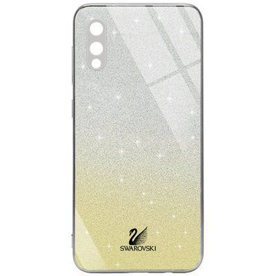 Чохол TPU+Glass Swarovski Full для Samsung Galaxy A02 Золотий 56017