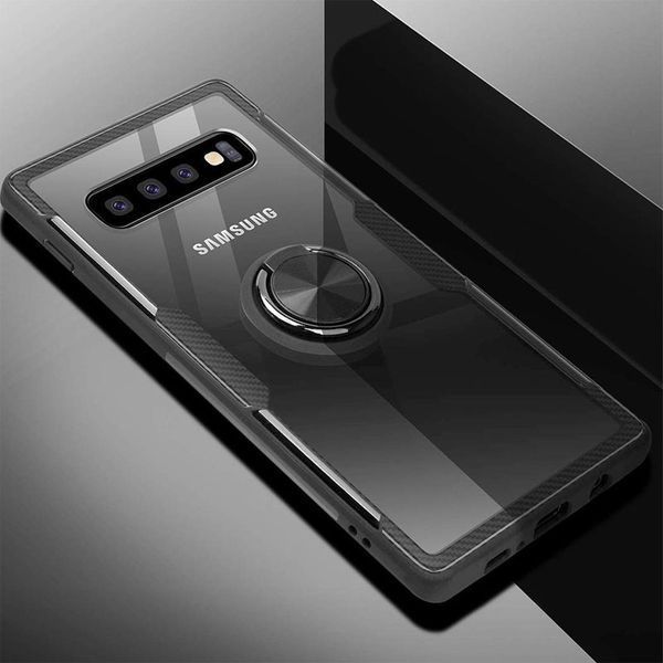 Чехол Din Crystal Magnet Ring для Samsung Galaxy S10 G973 Черный 55249