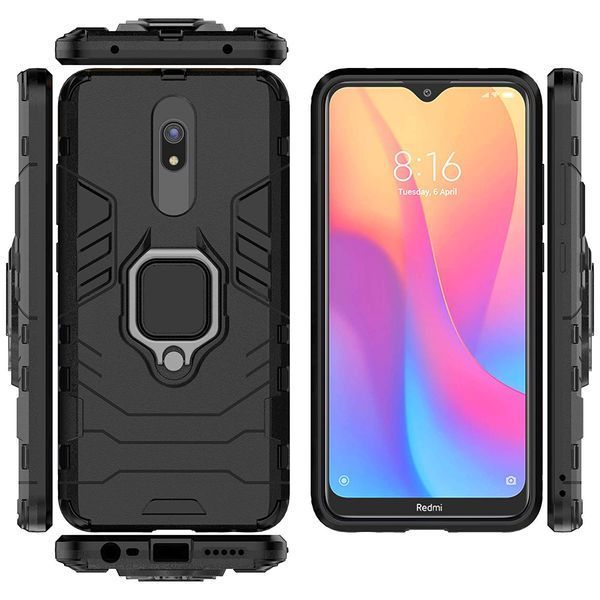 Противоударный чехол Transforme Ring для Xiaomi Redmi 8 / 8a Черный 37916
