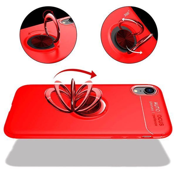 Чохол Din Color Magnet Ring для Iphone XR Червоний 52913