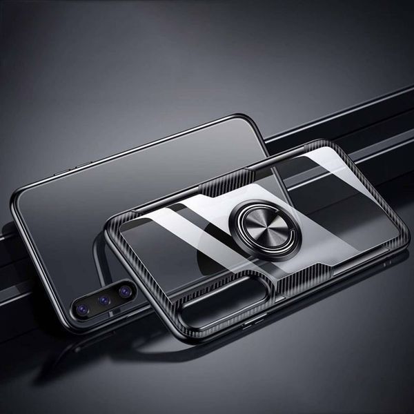 Чехол Din Crystal Magnet Ring для Samsung Galaxy A50 / A30s 2019 Черный 37487