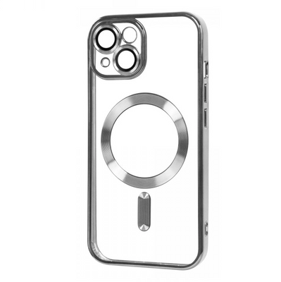 Чохол Xrome MagSafe для Iphone 15 Прозорий / Silver 82773