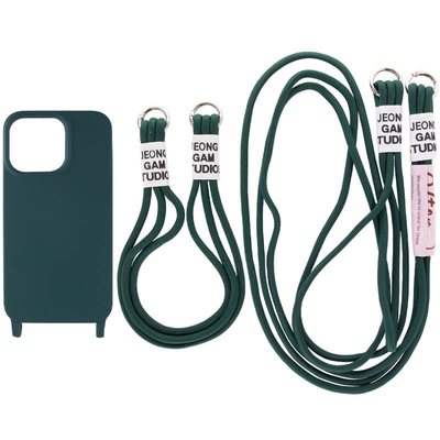 Чехол California со шнурками для Iphone 13 Pro Зеленый / Forest green 69492