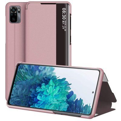Чехол-книжка Smart View для Xiaomi Redmi Note 10 / Note 10s / Poco M5s Розовый 54539