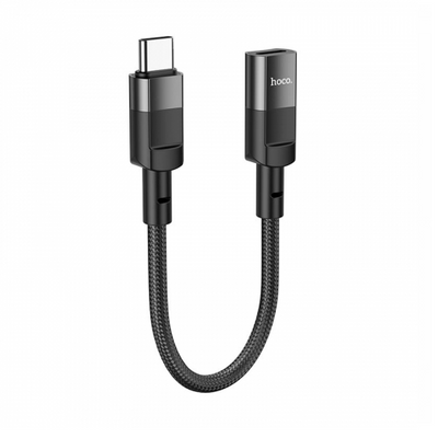 Кабель Type-C подовжувач Hoco U107 USB2.0 1.2м Black 82101