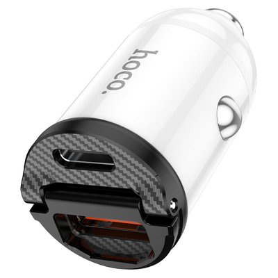Автомобильное зарядное устройство Hoco NZ2 Link PD30W+QC3.0 White 65112