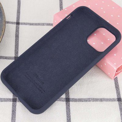Чехол Silicone Case для Iphone 12 / 12 Pro Темный Синий / Midnight Blue 47278