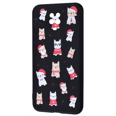 Чохол WAVE New Year для Xiaomi Redmi Note 9s / Note 9 Pro / Note 9 Pro Max Dogs / Black 48334