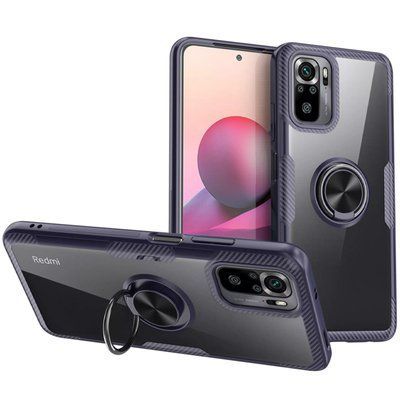 Чехол Din Crystal Magnet Ring для Xiaomi Redmi Note 10 / Note 10s / Poco M5s Темно-синий 55200