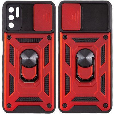 Протиударний чохол Camsh Serg Ring для Xiaomi Redmi Note 10 5G / Poco M3 Pro Червоний 57681