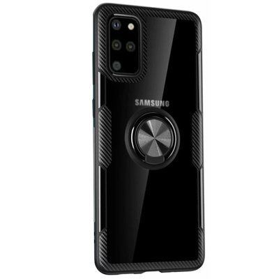 Чехол Din Crystal Magnet Ring для Samsung Galaxy S20 Plus Черный 52867