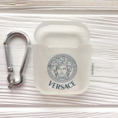 Чехол Matte Protective с карабином для Apple Airpods Versace White 32971