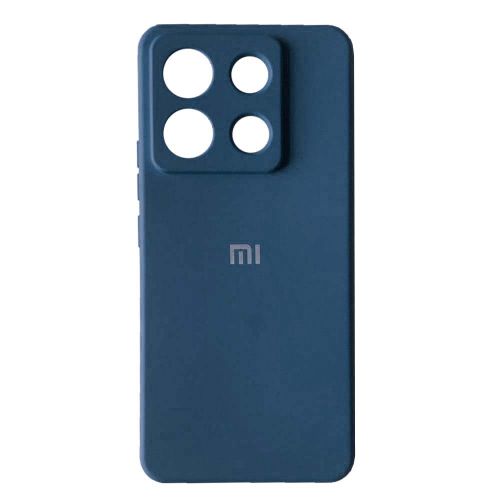 Чехол Silicone Case 360 с защитой камеры для Xiaomi Redmi Note 13 Pro 5G / Poco X6 Navy Blue