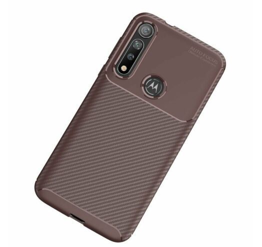 Чохол Kaisy Сarbon для Motorola Moto G8 Plus Brown 56616