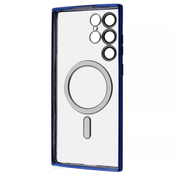 Чохол WAVE Metal Color MagSafe для Samsung Galaxy S24 Ultra Прозорий / Midnight blue