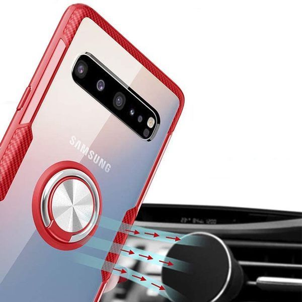 Чехол Din Crystal Magnet Ring для Samsung Galaxy S10 G973 Красный 55250