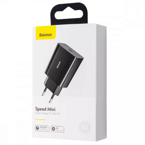 Сетевое зарядное устройство Baseus Speed Mini PD Charger 20W 1 Type-C Black 59585