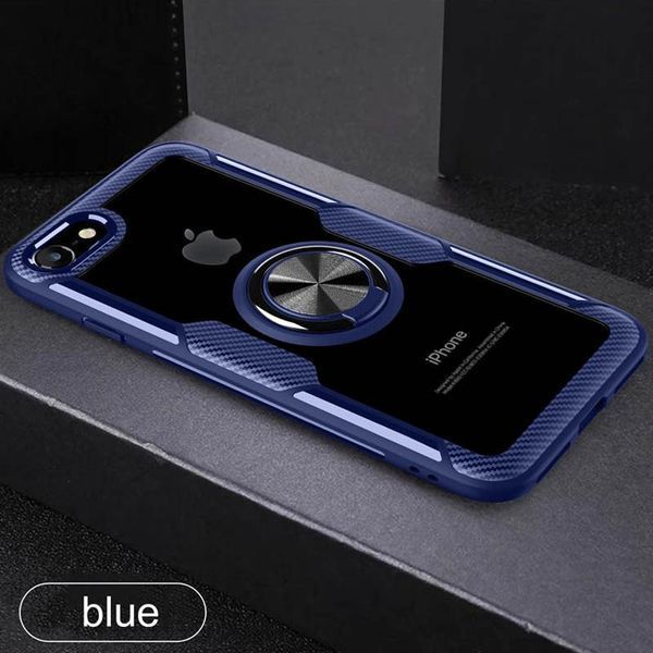 Чохол Din Crystal Magnet Ring для Iphone 7 / 8 / SE 2020 Синій 44461
