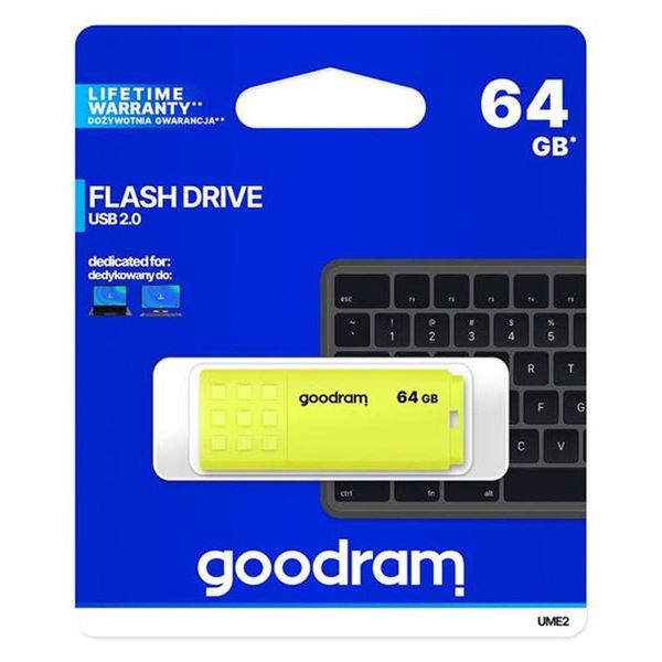 Флеш-пам'ять Goodram UME2 64GB USB 2.0 Yellow 42894