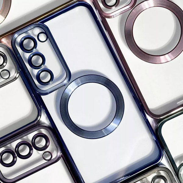 Чохол WAVE Metal Color MagSafe для Samsung Galaxy S24 Ultra Прозорий / Midnight blue