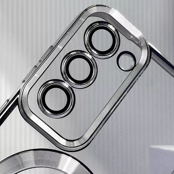 Чохол WAVE Metal Color MagSafe для Samsung Galaxy S24 Ultra Прозорий / Midnight blue