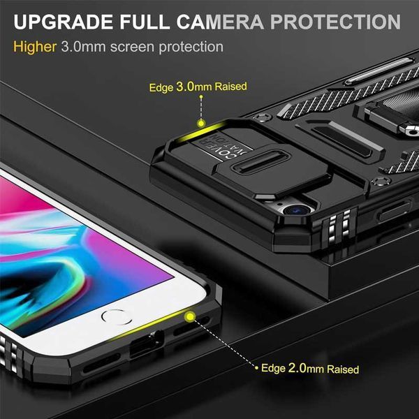 Протиударний чохол Camsh Army Ring для Iphone 7/8/SE 2020 Чорний/Black 84214