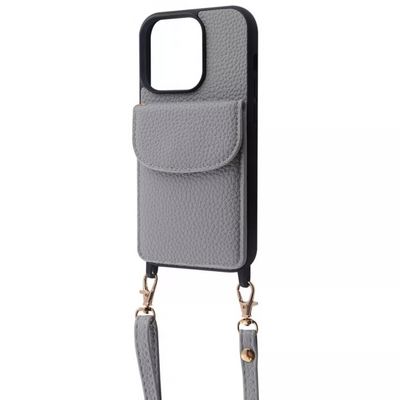 Чохол зі шнурком WAVE Leather Pocket Case для Iphone 14 Sierra Blue 70787